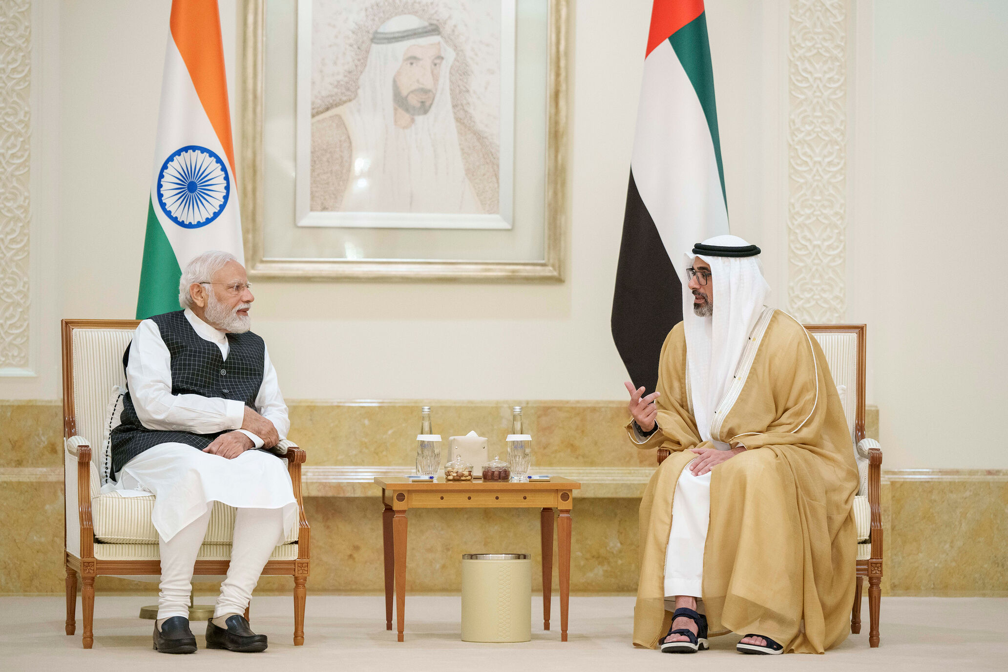 Crown Prince of Abu Dhabi received Prime Minister of India at the start ...