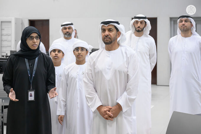 Hamdan bin Zayed reviews progress at Etihad Rail Depot in Al Mirfa City