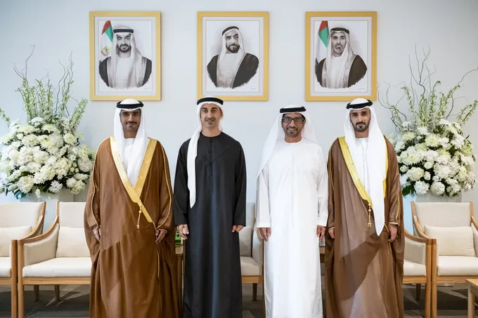 Hamdan bin Mohamed bin Zayed attends wedding reception of Sultan and Abdullah Ahmed Al Junaibi