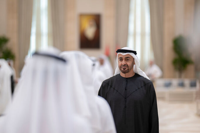 UAE President accepts condolences for third day over passing of Tahnoun bin Mohammed from international delegations, crowds of mourners