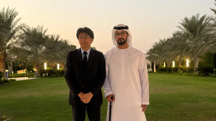 Zayed bin Hamdan bin Zayed discusses ways to enhance cooperation with Group CEO of Mizuho Financial Group