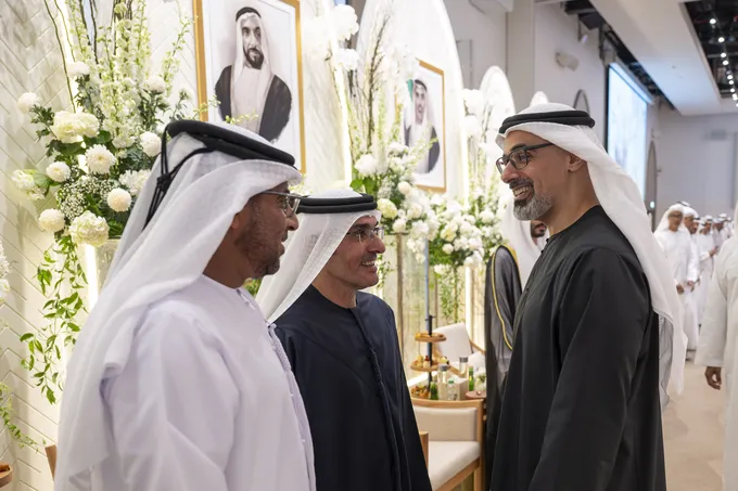 Khaled bin Mohamed bin Zayed attends Mohamed Ahmad Ali Al Hashimi wedding reception 