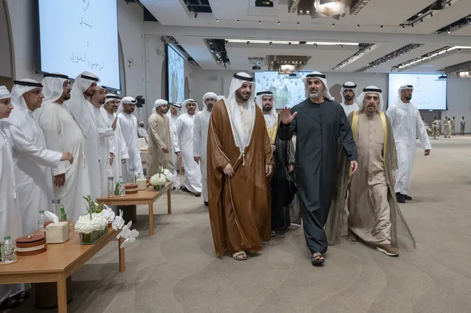 Khaled bin Mohamed bin Zayed attends wedding reception of Abdulaziz and Abdulla, sons of Faisal Abdulaziz Al Bannai