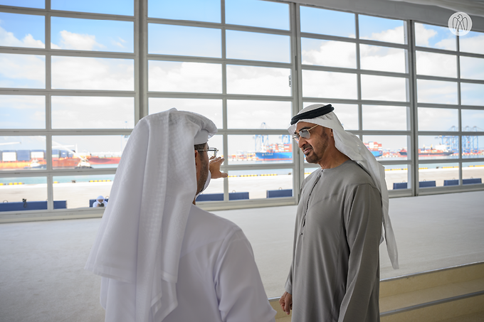 The UAE President inaugurates Khalifa Port expansion