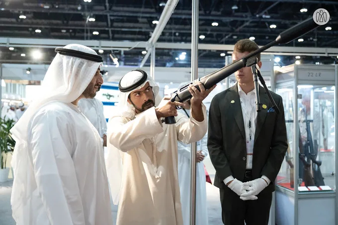 Khaled bin Mohamed bin Zayed visits Abu Dhabi International Hunting and Equestrian Exhibition (ADIHEX)