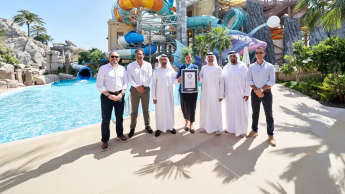 Yas Waterworld Yas Island, Abu Dhabi breaks Guinness World Records title for most waterslides in waterpark