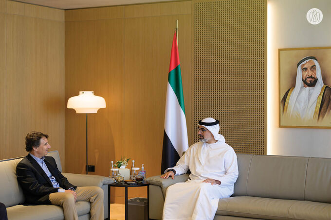 Khaled bin Mohamed bin Zayed meets CEO of Apollo Global Management