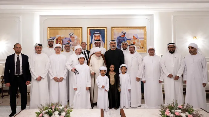 Khaled bin Mohamed bin Zayed visits His Excellency Shaykh Abdallah Bin Bayyah at his residence in Abu Dhabi
