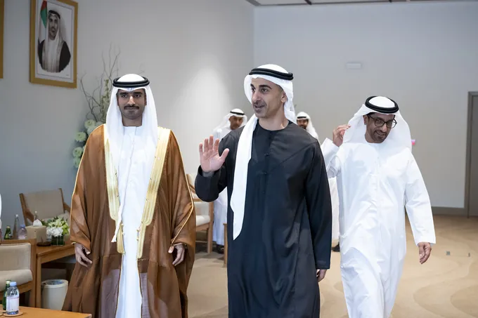 Hamdan bin Mohamed bin Zayed attends wedding reception of Sultan and Abdullah Ahmed Al Junaibi