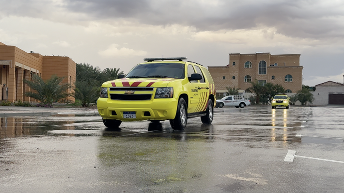 Abu Dhabi Police and Abu Dhabi Civil Defence Authority ensuring safety of community during adverse weather conditions