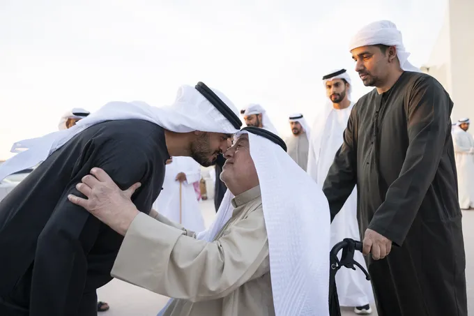 Zayed bin Mohamed bin Zayed attends Humaid Said Humaid Al Raqraqi Al Mazrouei wedding reception