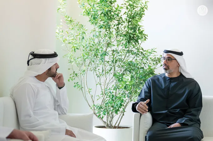 Khaled bin Mohamed bin Zayed meets Hamdan bin Mohammed bin Rashid
