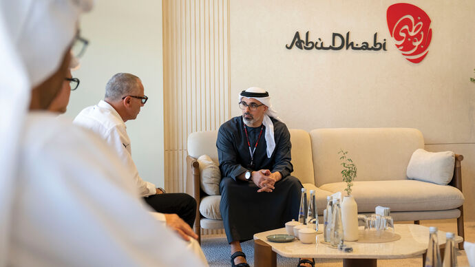 Khaled bin Mohamed bin Zayed attends activations at 16th Formula 1 Etihad Airways Abu Dhabi Grand Prix