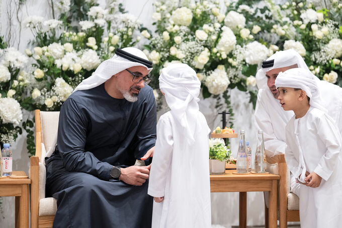 Khaled bin Mohamed bin Zayed attends Rashid Ali Rashid Al Nuaimi wedding reception