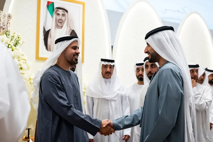 Theyab bin Mohamed bin Zayed attends Omar Saeed Al Badwawi wedding reception