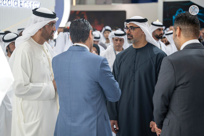 Khaled bin Mohamed bin Zayed tours pavilions at ADIPEC 2024