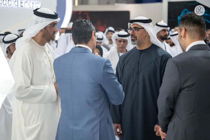 Khaled bin Mohamed bin Zayed tours pavilions at ADIPEC 2024