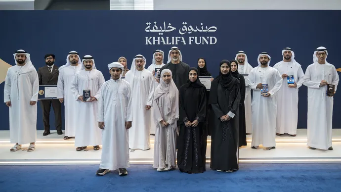Khaled bin Mohamed bin Zayed meets winners of 2nd Khalifa Fund Entrepreneurship Competition