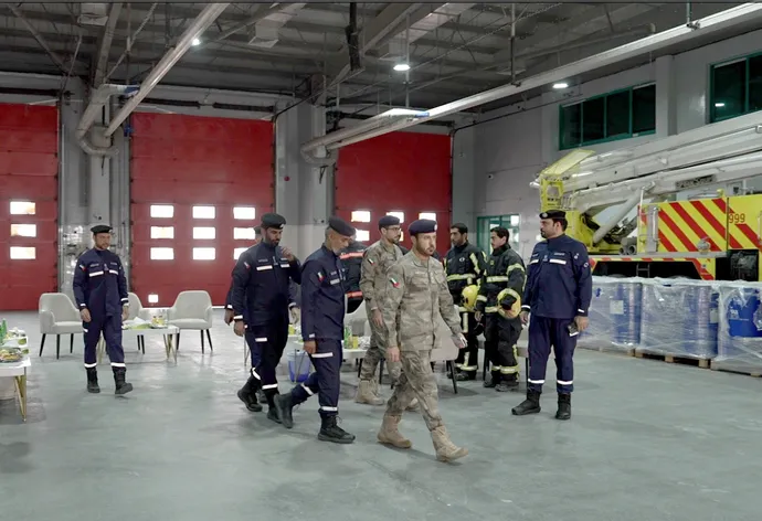 Abu Dhabi Police Commander-In-Chief inspects security readiness and field preparedness levels at Civil Defence Centre in Musaffah