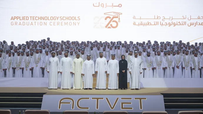 Under the patronage and in the presence of Theyab bin Mohamed bin Zayed, Abu Dhabi Centre for Technical and Vocational Education and Training hosts Applied Technology Schools 2025 graduation ceremony