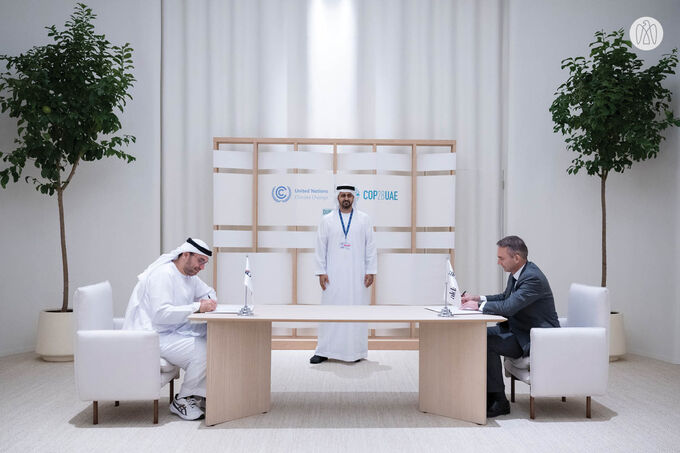 Theyab bin Mohamed bin Zayed witnesses signing of strategic partnerships during COP28 UAE