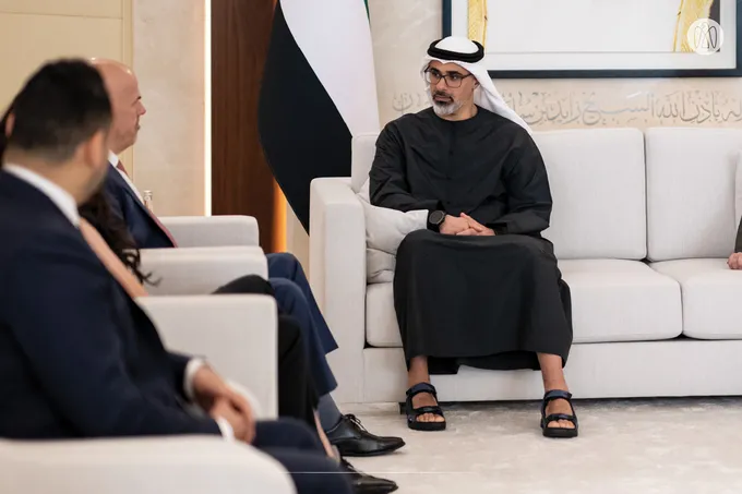 Khaled bin Mohamed bin Zayed meets Co-Chief Executive Officer of Oracle