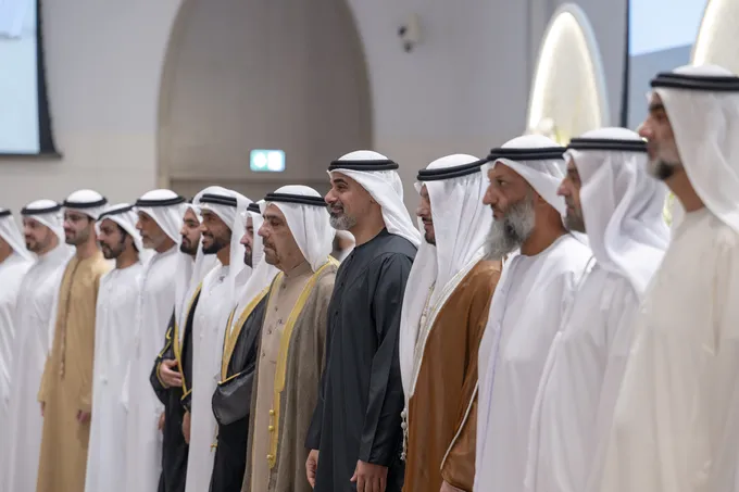 Khaled bin Mohamed bin Zayed attends wedding reception of Abdulaziz and Abdulla, sons of Faisal Abdulaziz Al Bannai