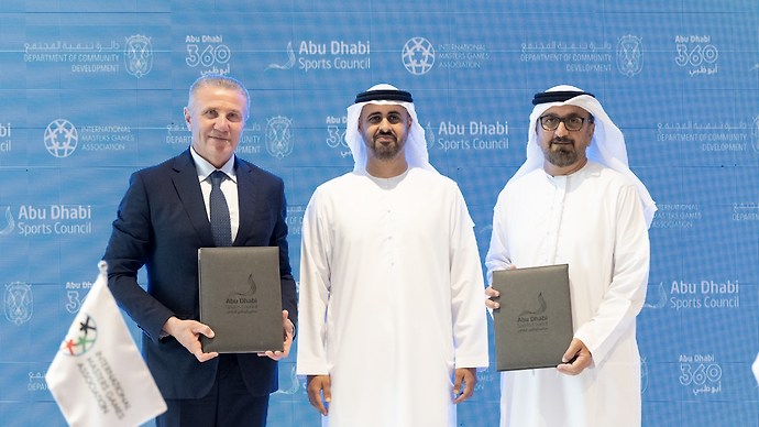 In the presence of Theyab bin Mohamed bin Zayed, Abu Dhabi Sports Council signs agreement to host IMGA Masters Games in the emirate in 2026