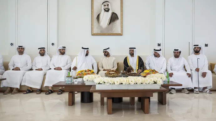 Khalifa bin Tahnoon bin Mohammed attends Hamad Sultan Al Shamsi wedding reception