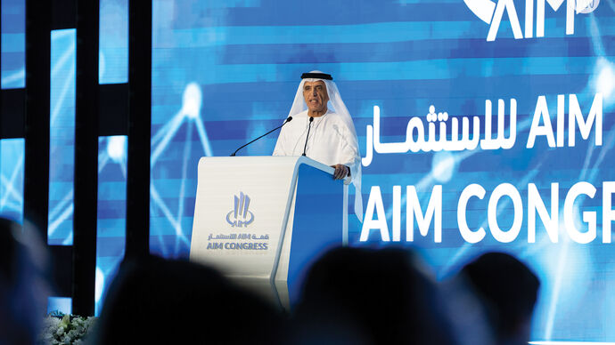 Saud bin Saqr delivers keynote speech at 13th AIM Congress in Abu Dhabi