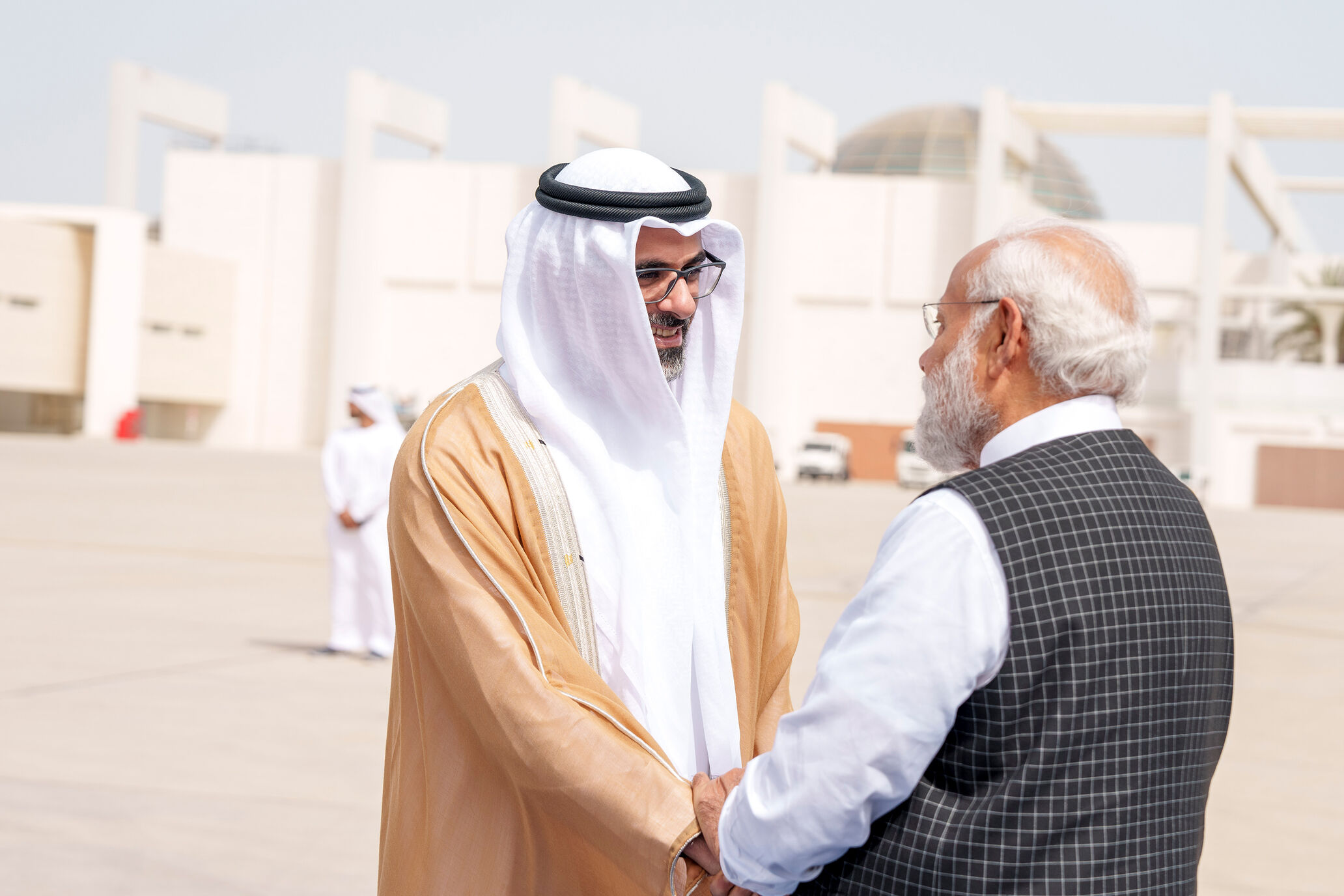 Crown Prince of Abu Dhabi received Prime Minister of India at the start ...