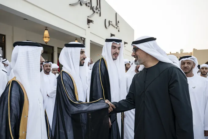 Khaled bin Mohamed bin Zayed attends Zayed Abdullah Al Hashmi wedding reception