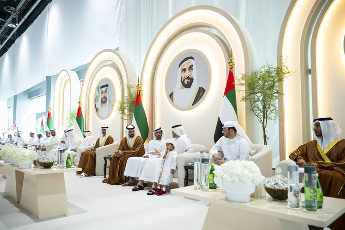 Khalifa bin Tahnoon bin Mohammed attends reception for Al Shamsi and Al Salmi weddings