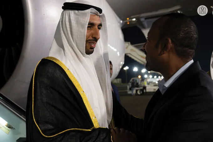On behalf of UAE President, Crown Prince of Abu Dhabi arrives in Addis Ababa to attend World Without Hunger Conference