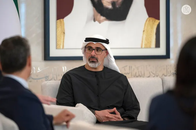 Khaled bin Mohamed bin Zayed meets CEO of Visa