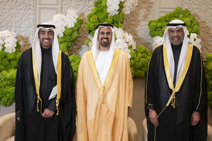 Theyab bin Mohamed bin Zayed attends Othman Abdullah Al-Yahya wedding reception