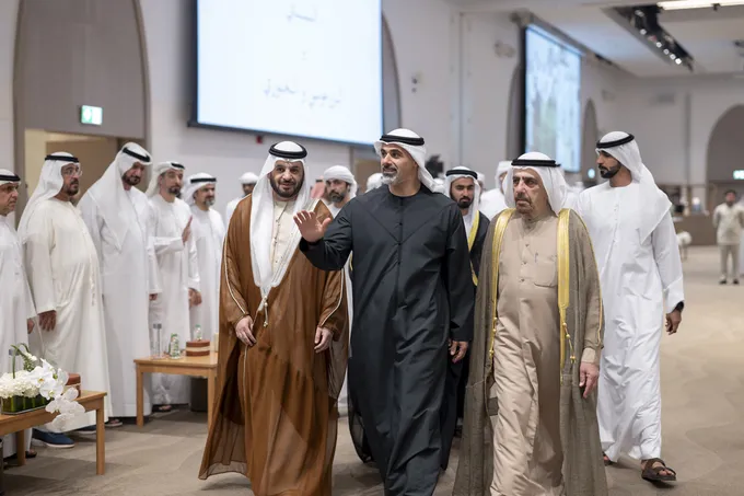 Khaled bin Mohamed bin Zayed attends wedding reception of Abdulaziz and Abdulla, sons of Faisal Abdulaziz Al Bannai