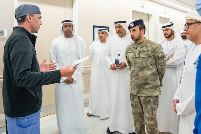Senior delegation from Abu Dhabi visits Sheikh Shakhbout Medical City to assure patients affected by regional incidents, reaffirming readiness of emirate’s integrated healthcare system