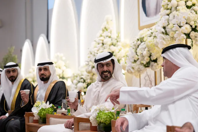 Khalifa bin Tahnoon bin Mohammed attends reception for Al Neyadi, Al Shamsi, and Al Dhaheri weddings