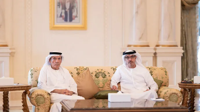 Hazza bin Zayed receives delegation from UAE University