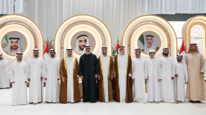 Khaled bin Mohamed bin Zayed attends Omeir Saeed Al Mheiri wedding reception