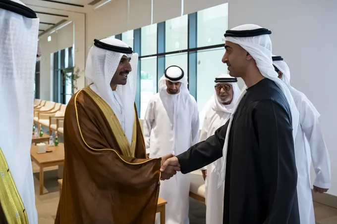 Hamdan bin Mohamed bin Zayed attends wedding reception of Sultan and Abdullah Ahmed Al Junaibi