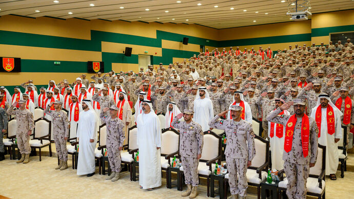 Crown Prince of Abu Dhabi  attends Infantry School’s Golden Jubilee ceremony
