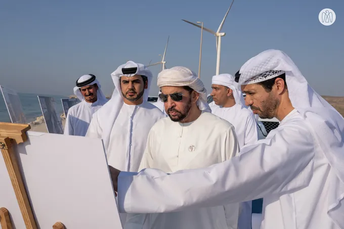 Hamdan bin Zayed reviews development projects on Dalma Island and meets with residents