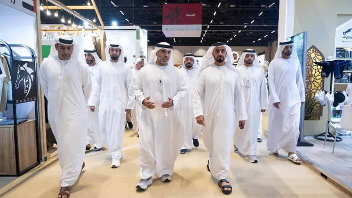 Saif bin Zayed visits 22nd Abu Dhabi International Hunting and Equestrian Exhibition