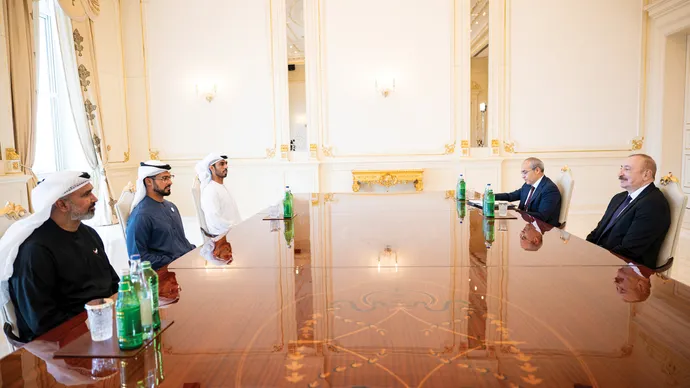 President of Azerbaijan receives Zayed bin Hamdan bin Zayed