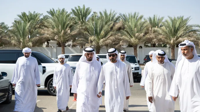 Khalifa bin Tahnoon bin Mohammed offers condolences on the passing of Saif Rashid Al Nayli and Mohamed Faleh Al Shamsi