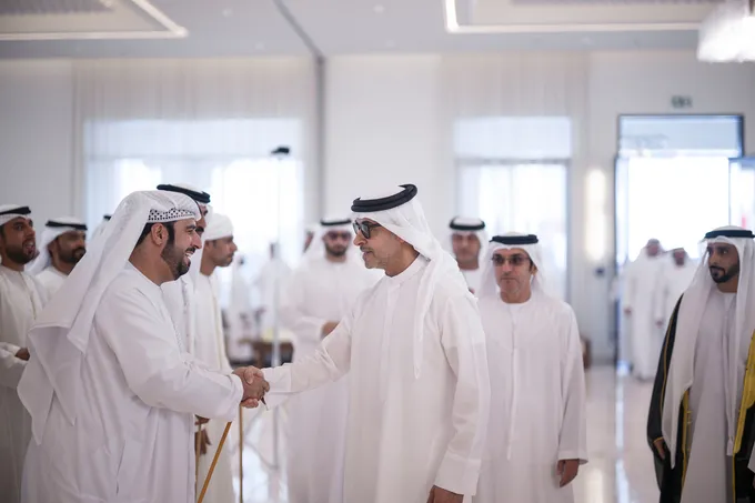 Hazza bin Zayed attends reception for Al Shamsi wedding