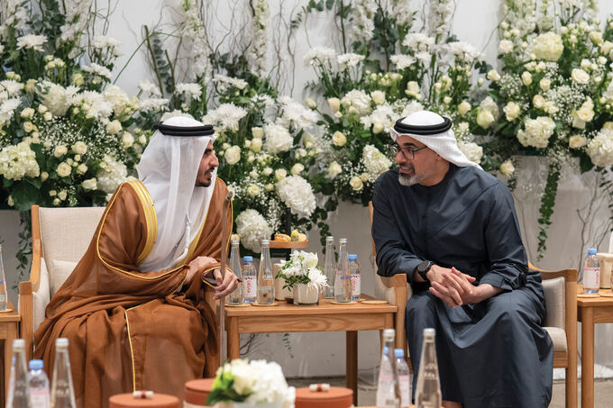Khaled bin Mohamed bin Zayed attends Rashid Ali Rashid Al Nuaimi wedding reception