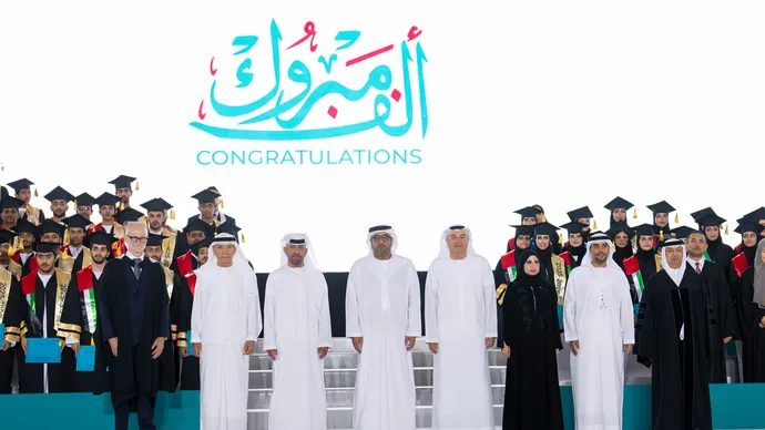 Under the patronage of Mansour bin Zayed, Mohammed bin Hamdan bin Zayed attends the Graduation Ceremony of students of the Emirates National Schools’ Al Ain Campus